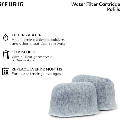 Keurig Water Filter Refill Cartridges, Replacement Water Filter Cartridges, Compatible with 2.0 K-Cup Pod Coffee Makers, 2 Count