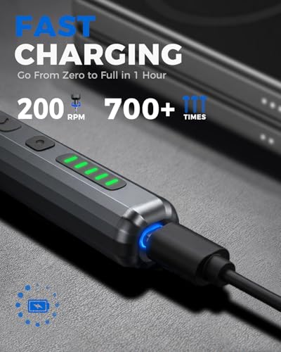 UnaMela Blue 140-in-1 Mini Electric Screwdriver Set, Cordless Precision Tool