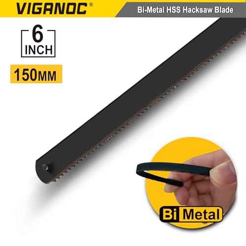 6-inch Mini Hacksaw Frame- 150 mm Extra Fine Cut Junior Handsaws, Hacksaws with Bi-Metal Blade for Wood and Metal