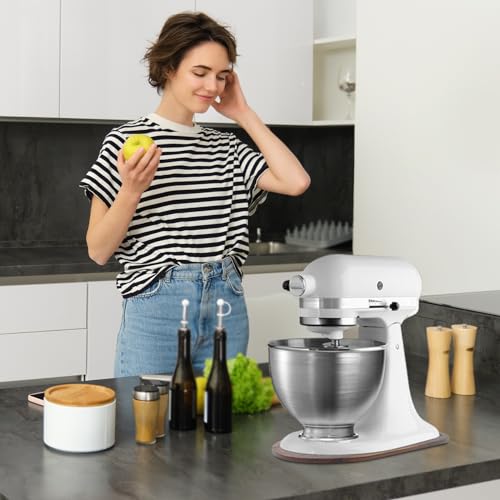 Sun3drucker Pine Wood Mixer Slider for KitchenAid 4.5-5 Qt Tilt Head - Dark Wood