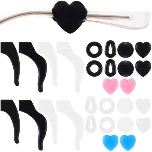 Heart Round Eyeglasses Ear Grips, Soft Silicone Retainers Behind The Ear Hooks, Anti-Slip Holder Eyeglasses Stopper