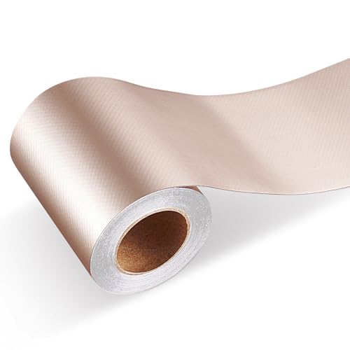 Rose Gold Metal Mirror Frame Border Metal Wallpaper Border Peel and Stick Mirror Frame Borders for Bathroom Tape Borders Removable Self Adhesive Wall Molding Trim Tile Sticker Decor 3"x197"