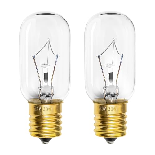 Belleone 2 Pack Dimmable 125V 30W E17 Microwave Light Bulbs for LG/Frigidaire/Kenmore/Whirlpool/GE – Replaces 6912W1Z004B
