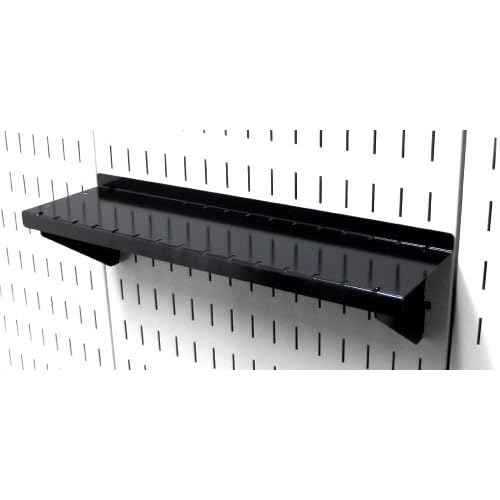Wall Control Shelf 4in Deep Pegboard Shelf Assembly Pegboard and Slotted Tool Board - Black
