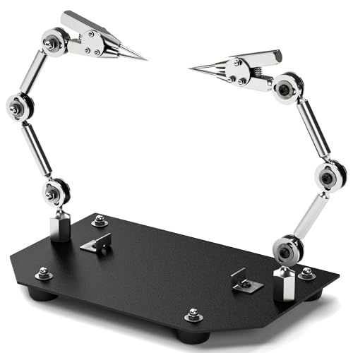 Welding Work Clip, Third Hand Soldering Tool PCB Holder for Electronics Soldering Jewelry Welding Fixture, Rotatable Angle Adjustable Helping Hands