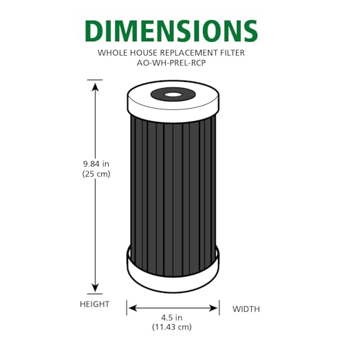 A. O. Smith 2.5x10 Inch 5-Micron Carbon Wrap Sediment Filter 2-Pack | Compatible with Whole House Systems