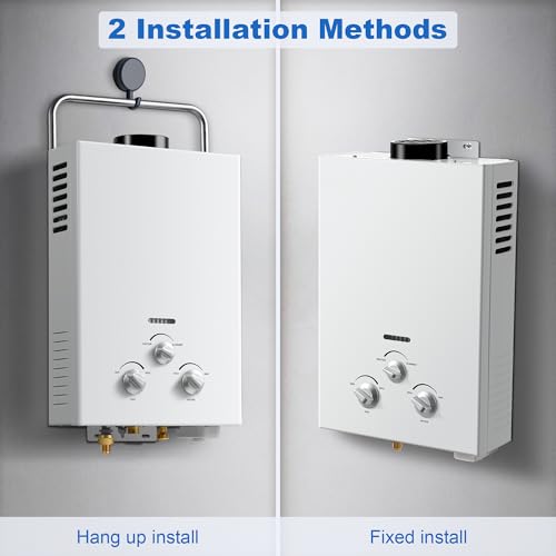 Portable 6L Propane Tankless Water Heater for RV Camping Boat Cabin