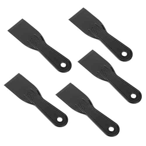 5 pcs 2 Inch Flexible Plastic Paint Scraper Plastics Putty Knife for Spackling Patching Plastic Scraper for Taping Drywall Spreading Painting Wall Scratching