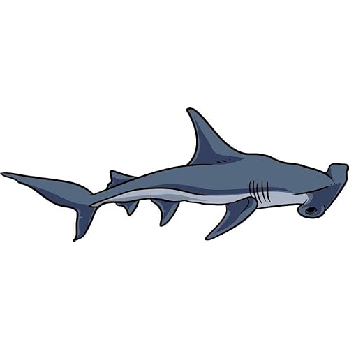 3¡± Hammerhead Shark Sticker Ocean Surf Beach Sea Bite Mean Realistic
