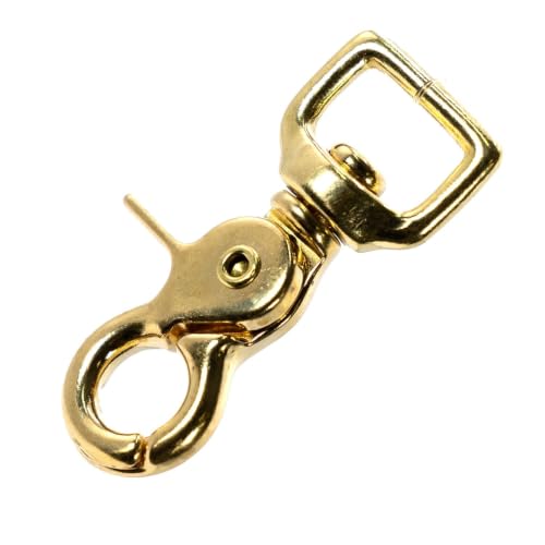 Jeffers Brass Trigger Snap with Square Swivel Eye 3/4" Heavy Duty - 4 Pack