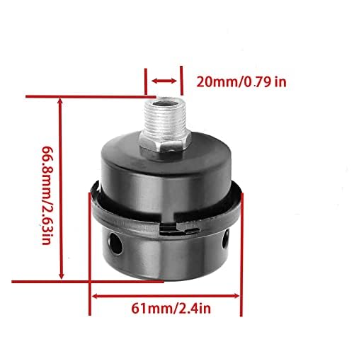 HL018200AV Air Compressor Silencer Filter Metal 20mm Thread Fits Campbell Hausfeld Husky Sears Air Compressor (1/2"PT 20mm)