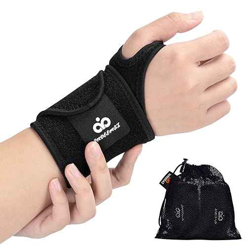 INDEEMAX Copper Carpal Tunnel Wrist Brace, 2 Pack Wrist Support Wraps for Men Women, Adjustable Compression Wrist Brace for Tendonitis, Pain Relief, Arthritis, Sports, Work, Sleeping, Both Hands,black