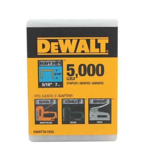 DeWalt DWHTTA7055 HEAVY-DUTY NARROW CROWN STAPLES 5/16" - 5000 PK