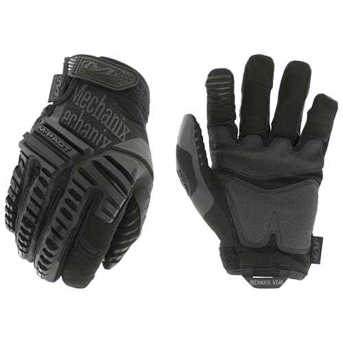 Mechanix Wear: M-Pact Covert Tactical Gloves with Secure Fit, Touchscreen Capable Safety Gloves for Men, Work Gloves with Impact Protection and Vibration Absorption (Black, Large)