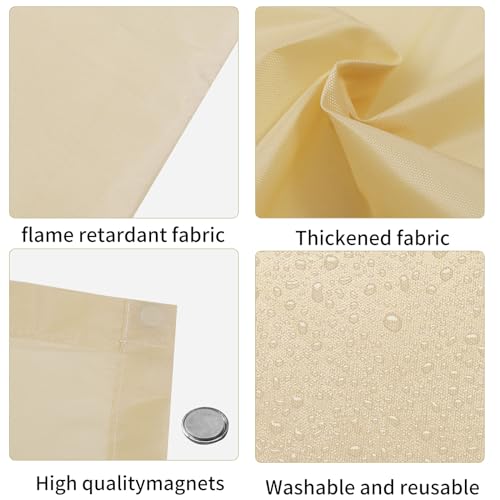 Torixqi 4 Pack Fluorescent Light Covers - Warm Yellow Magnetic Ceiling Shades 4x2ft