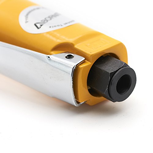 BORNTUN 1/4 Inch Mini Air Ratchet Wrench Pneumatic Torque Spanner Industrial Yellow