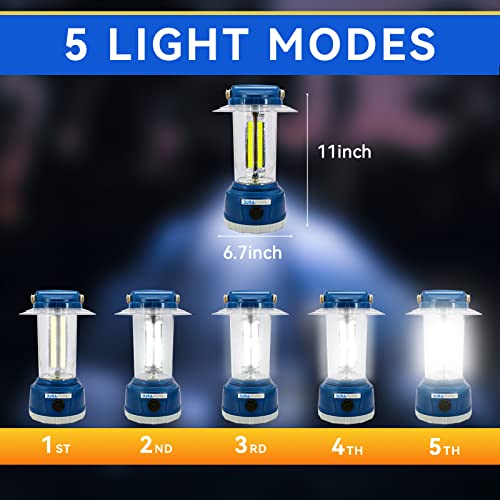 Durapower AM20-1363 Rechargeable LED Camping Lantern 2000 Lumen, 5 Modes, IP44 Waterproof, Power Bank