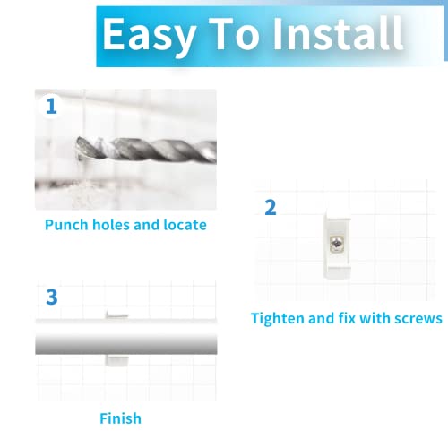 12 Pcs PVC Water Pipe Clamps, 1-1/2 Inch (40mm) ID Pipe Clamps Clips U-Shaped Buckles for Water Pipes and Tubing Hoses Support (White)