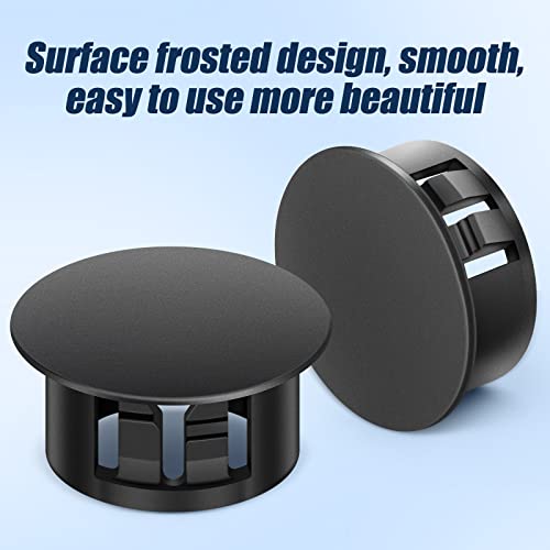 50PCS 1 Inch Black Plastic Hole Plugs Furniture Decorative Cover - QCDENG