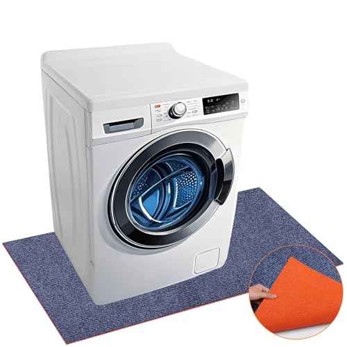 Under Washing Machine Mat and Dog Crate Mat 63 x 36 Inches£¬Waterproof with Rubber Backing for Dog Crate Washer Dryer Floor Protector Freezer Home Appliance, Noise Reducing, Non-Slip,can be Cut (Gray)