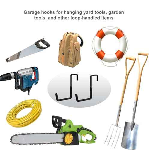 Rafter Hanger Hook 2 Pcs, Large S Hooks, Upgraded Fence Hangers, Ladder and Bike Hanging Hooks for Storage, Heavy Duty Garage Utility Rafter Hook for Hanging Hose, Plants, Chairs and More