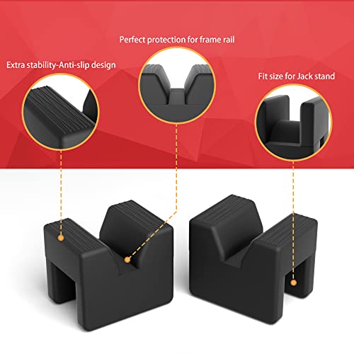 Seven Sparta 4 Pack Jack Stand Pads Adapter for Pinch Welds Protectors Cube