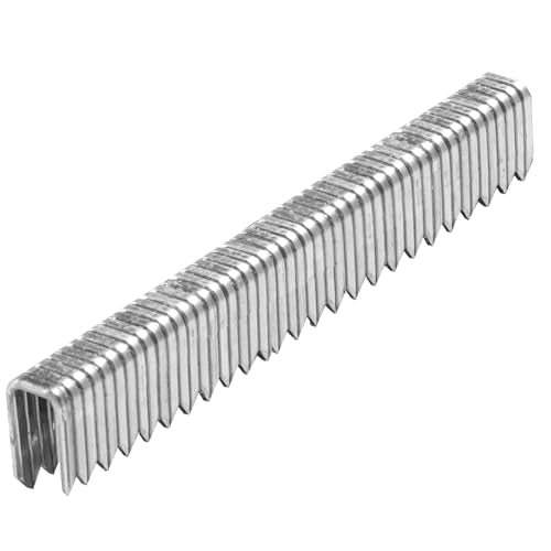 Silver 18GA 1/4" Narrow Crown Staples 1/2" Length - Galvanized Steel, Pack of 1000