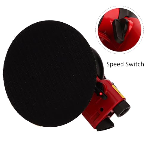Gedu 5 Inch Red Dual Action Random Orbital Palm Sander, Low Vibration, Heavy Duty