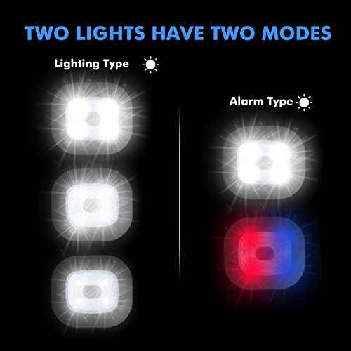 TAGVO LED Light for Knit Beanie Hat, Lighting and Flashing Alarm Modes, Hands Free Flashlight Headlamp