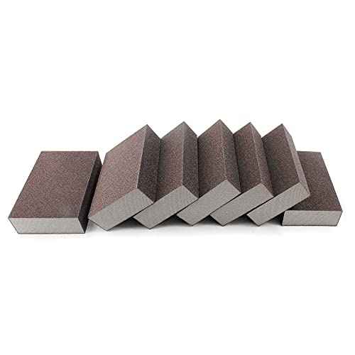 100 Grit Medium Sanding Block - 12Pcs, Wet Dry Sanding Sponge Foam Sandpaper Block Washable & Reusable Sandpaper Sponge for Drywall Wood Plastic Metal Furniture