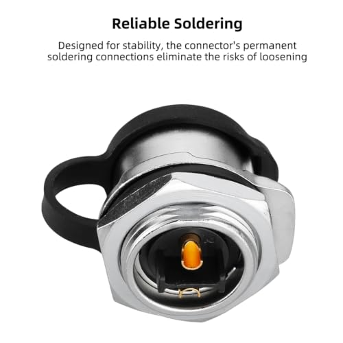CNLINKO Waterproof 2 Pin Circular Power Connector IP68 with Black Single-Hole Socket