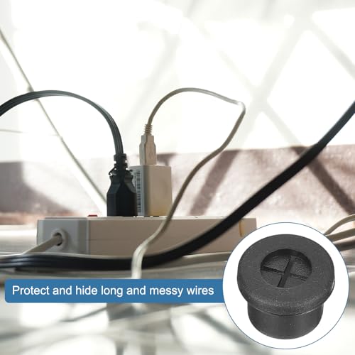uxcell 8 Pcs 1/2 Inch (12mm) Rubber Cable Grommets Desk Wire Hole Covers