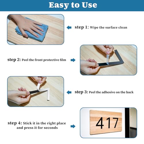Merear 5-Inch Self-Adhesive House Number No.3 for Exterior Use