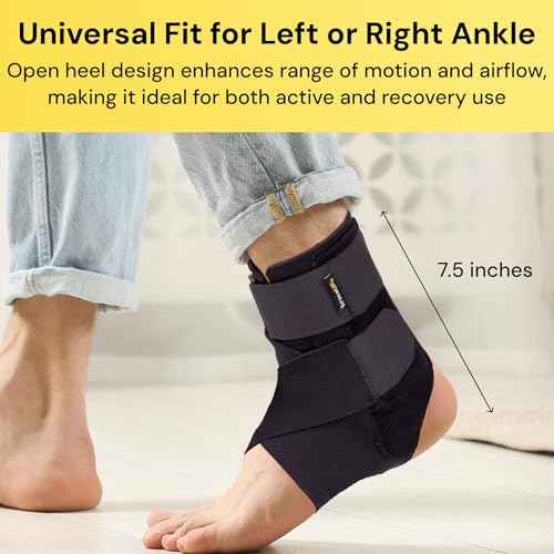BraceUP Ankle Brace - Relieve Pain, Enhance Stability for Foot Pain, Sprained Ankle, Achilles Tendonitis, Men and Women
