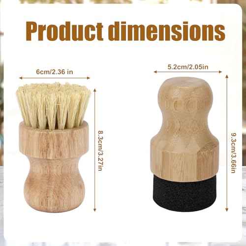 Wood Cutting Board Oil Applicator & Brush, Butcher Block Food Grade Mineral Oil Wax Applicator Conditioner for Scrapers Bowls Spoons Cleaning and Washing (Wood Color)