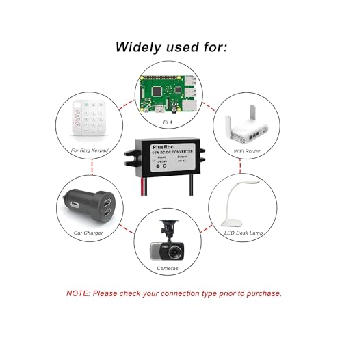 PlusRoc Waterproof DC 12V/24V to 5V 3A USB-C Step-Down Power Converter - Variation: USB Type-C Connector