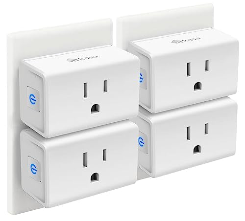 Kasa Smart Plug Ultra Mini 15A 4-Pack Wi-Fi Outlet Compatible with Alexa & Google