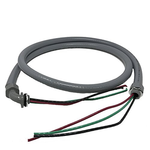 Sealproof Power Whip Assembly 6 ft 1/2-Inch Liquid Tight Flexible Electrical Conduit Kit