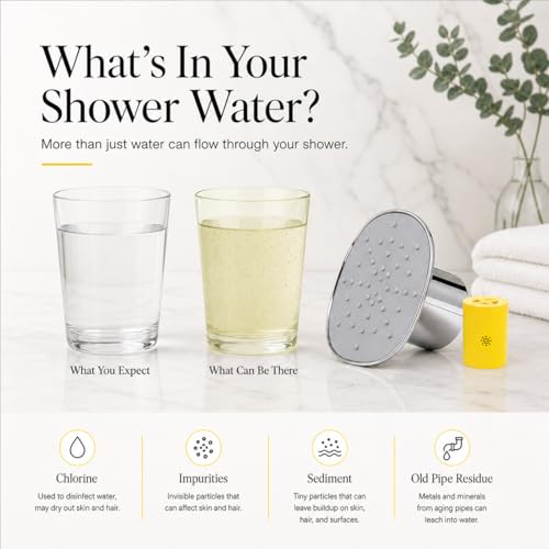 Afina Filtered Rain Shower Head with High Pressure Brushed Nickel Pack of 1