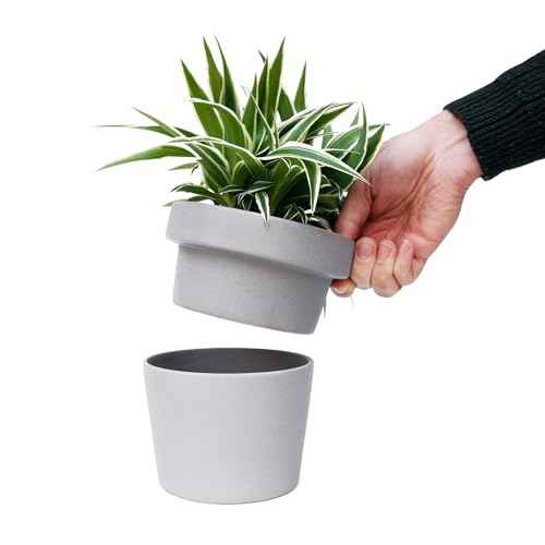 Suck UK Hidden Storage Plant Pot - Key Hider - Hide A Key Planter - Diversion Safe - Fake Plant Secret Storage - Secret Stash - Ceramic Flower Pot Hidden Compartment - Money Hideaway - Cash Box