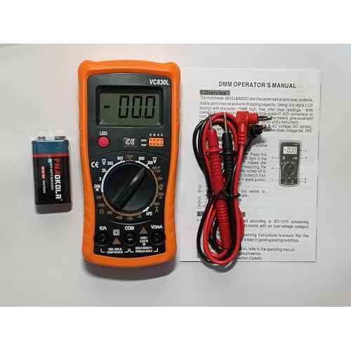 Soldering Iron Kit, LCD digital display, inner-heat, Adjustable Temperature Soldering Iron, Digital Multimeter Kit, Multi Tester, 5pcs Solding Tips (Orange)