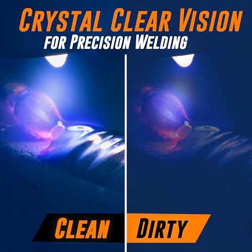 Mutt Tools 10 Pack Clear Welding Lens 2x4.25 - Premium 0.04" Thick Replacement Welding Helmet Lenses - Clear Lens for Welding Hood - Standard Size Welding Shield Lens