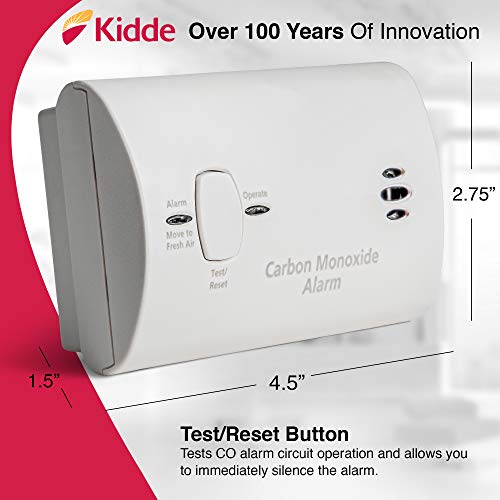 Kidde Carbon Monoxide Detector 3rd Edition - Battery Powered, Portable with 85dB Alarm (1 Pack)