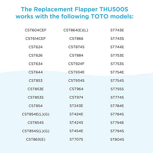 TOTO 3 Inch Replacement Flapper for Select Toilet Flush Valves - Pack of 1