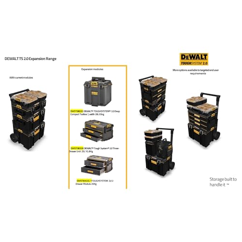 DeWalt ToughSystem 2.0 3-Drawer Tool Organizer DWST08330 – Multi