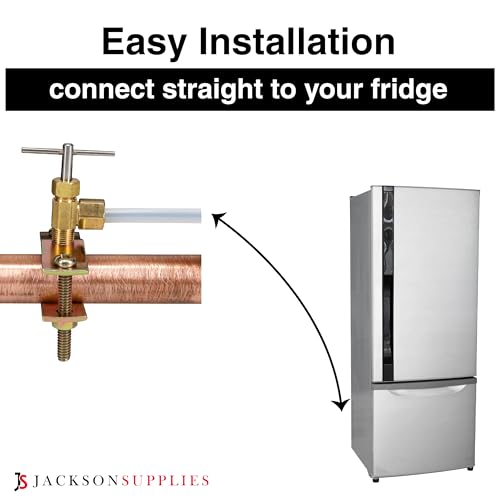 Ice Maker & Humidifier Installation Kit - 1/4" x 25' Poly Tubing with Saddle Valve & Fittings