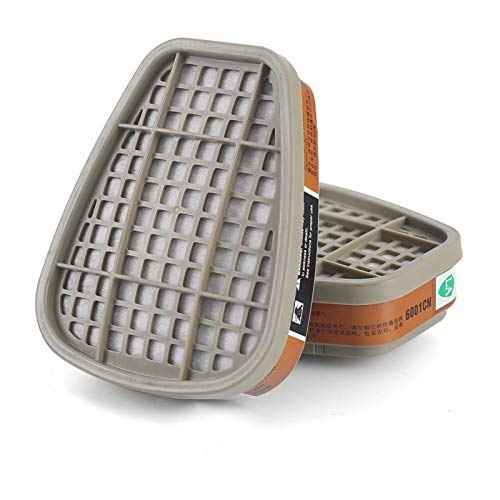 for Respirator, Dust Proof, Organic Vapor, Pollen and Chemical Cartridges, Compatible with 6200, 6800, 7502, FF402 Respirator (2 Pack), 2 Individual Filter Cartridges