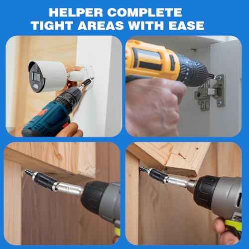 2PCS 90mm Drill Bit Extension Magnetic Drill Bit Holder Pivot, Flexible Impact Screwdriver Bits Knuckle Holder, 1/4" Hex Shank Pivoting Quick Release Bit Holder for Narrow Spaces or Corners