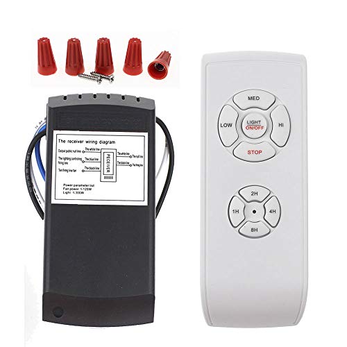 LPHUMEX White 3-in-1 Ceiling Fan Remote Control Kit for AC Motor Fans - Standard