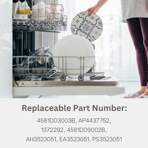 Telehybrid 4 Pack LG Dishwasher Lower Rack Wheels Replacements 4581DD3003B/4581DD9002B